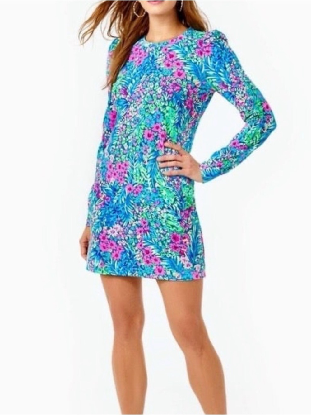 Lilly Pulitzer Jansen Dress in Multi Tiny Garden Size S
